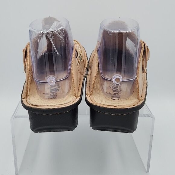 ALEGRIA Boho Pattern Leather Clog Mules Slip On Women's Size 38 US 8-8.5 ALG-819 - Picture 3 of 8